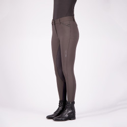 Pantalon d'équitation Euro-star Arista diamond FullGrip Moka Marron
