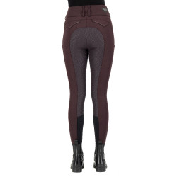 Pantalon d'équitation Euro-star Aurelia Diamond FullGrip Rose noire Bordeaux Pantalon d'équitation Euro-star Aurelia Diamond FullGrip Rose noire Bordeaux