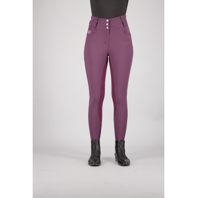 Pantalon d'équitation Euro-star Indigo Glam FullGrip Baie noire