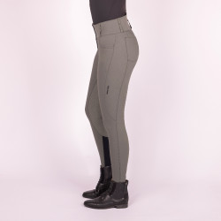 Pantalon d'équitation Euro-star Indigo Glam FullGrip Gris roulette