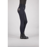 Pantalon d'équitation Euro-star Indigo Glam FullGrip Noir