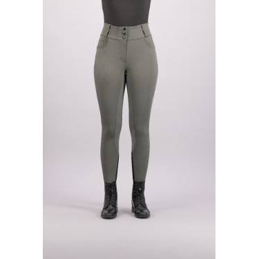 Pantalon d'équitation Euro-star Indigo high waist FullGrip Gris roulette