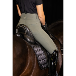Pantalon d'équitation Euro-star Indigo high waist FullGrip Gris roulette