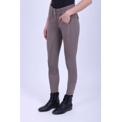 Pantalon d'équitation HV Polo Nadine FullGrip Taupe Foncé Marron