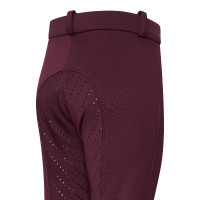 KIDS Pantalon d'équitation Easy Rider Joy Winter FullGrip Rose noire Bordeaux