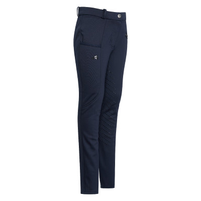 KIDS Pantalon d'équitation Easy Rider Joy Winter FullGrip Rose noire