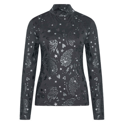 Pull à col roulé Imperial Riding Shine bright Noir AOP