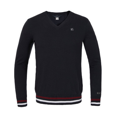 Pull Kingsland Classic Col V en tricot homme Marine