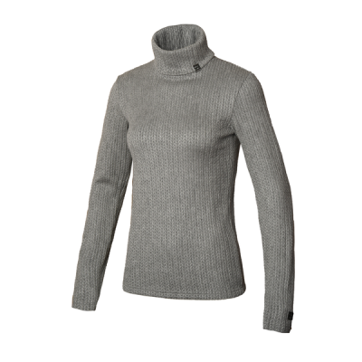 Pull Kingsland KLfilomena à col roulé en maille torsadée femme Gris clair