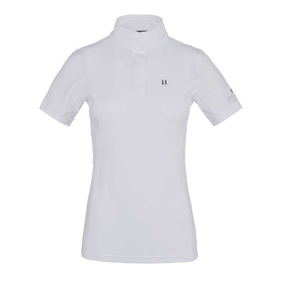 Chemise de concours Kingsland Classic manches courtes col montant femme Blanc