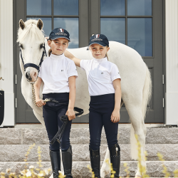 Chemise de concours Kingsland Classic manches courtes Junior Filles Blanc