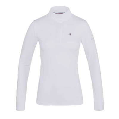 Chemise de concours Kingsland Classic manches longues col montant femme Blanc