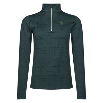 Haut d'Entrainement Kingsland KLGiselle Demi-zip femme Vert ponderrosa