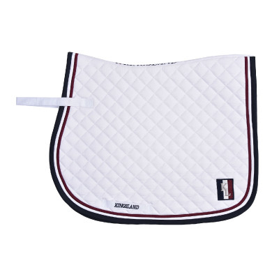 Tapis de Selle Kingsland Classic Obstacle Blanc