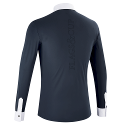 Polo de concours Flags & Cup homme Wako manches longues Marine Bleu marine
