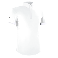 Polo de concours Flags & Cup garçon Wako manches courtes Blanc