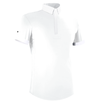 Polo de concours Flags & Cup garçon Wako manches courtes Blanc