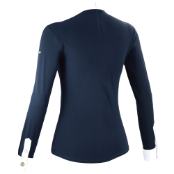 Polo de concours Flags & Cup Isla manches longues Marine Bleu marine