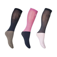 Chaussettes HKM Microcotton Colour par 3 Rose / marine / gris
