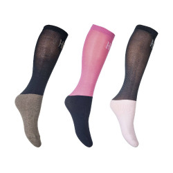 Chaussettes HKM Microcotton Colour par 3