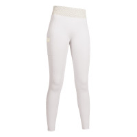 Legging HKM Lavender Bay full seat silicone Blanc