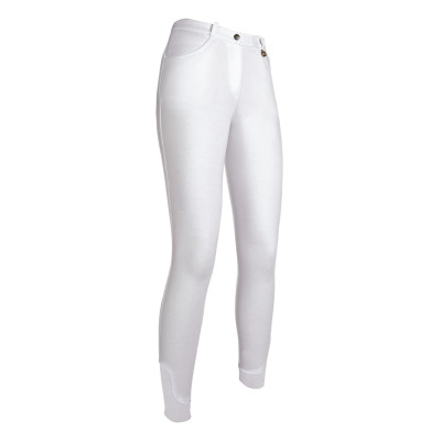 Pantalon HKM Kate full seat silicone Blanc