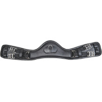 Sangle en cuir HKM Dressage Anatomic élastique Noir