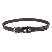 Lanières d'éperon HKM Crystal cuir verni Marron foncé