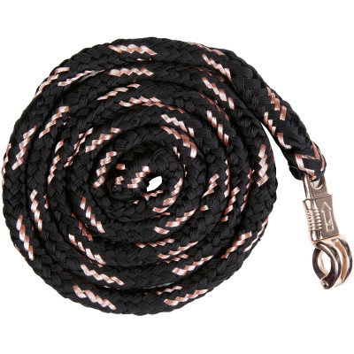 Longe HKM Rosegold avec mousqueton anti-panique Bordeaux / or rose