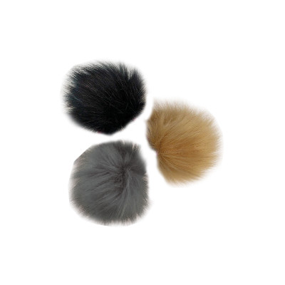 Pompon pour toque HKM par 3 Marron / gris / noir