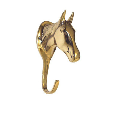 Porte bridon HKM tête de cheval en laiton Couleur indicative