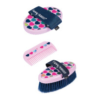 Set de pansage HKM Funny Horses Hearts Rose Set de pansage HKM Funny Horses Hearts Rose