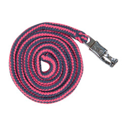 Set de licol HKM mousqueton anti-paniques franges détachables Gris / rose foncé Set de licol HKM mousqueton anti-paniques franges détachables Gris / rose foncé