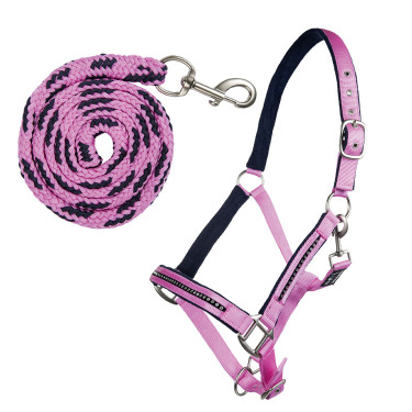 Set de licol mousqueton HKM Crystal rembourré Set de licol mousqueton HKM Crystal rembourré