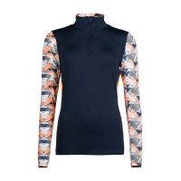 T-shirt technique HKM Lyon Active manches longues Bleu foncé