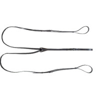 Rênes allemandes HKM avec boucles en inox Noir