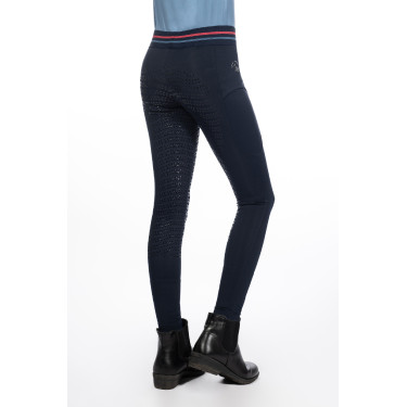 Legging HKM Aymee full seat en silicone Bleu foncé