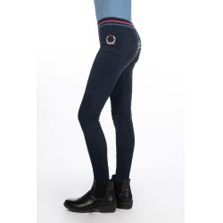 Legging HKM Aymee full seat en silicone Bleu foncé