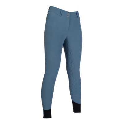 Pantalon HKM Tampa full seat silicone Bleu gris