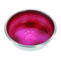 Gamelle pour chien WeatherBeeta en acier inoxydable antidérapant Magenta Rose Gamelle pour chien WeatherBeeta en acier inoxydable antidérapant Magenta Rose