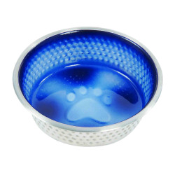 Gamelle pour chien WeatherBeeta en acier inoxydable antidérapant Bleu roi
