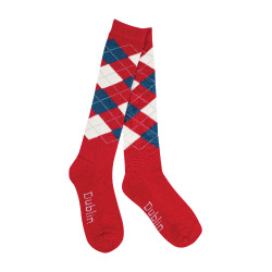 Chaussettes Dublin Argyle Rouge / bleu marine / blanc