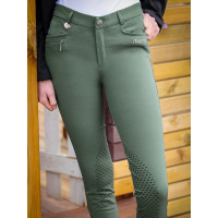 Pantalon d'équitation Junior mixte Sacha Jump'In Thym Vert