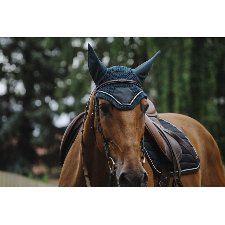 Bonnet chasse mouche Equithème Domino Bonnet chasse mouche Equithème Domino