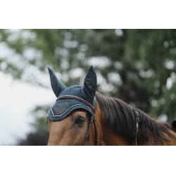 Bonnet chasse mouche Equithème Domino Bonnet chasse mouche Equithème Domino
