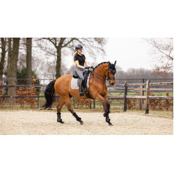 Tapis LeMieux dressage square - coton Gris Tapis LeMieux dressage square - coton Gris