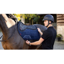 Tapis LeMieux X-Grip Silicone EuroJump Square Bleu marine Tapis LeMieux X-Grip Silicone EuroJump Square Bleu marine