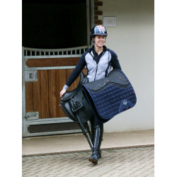 Tapis LeMieux X-Grip Silicone Dressage Square Bleu marine Tapis LeMieux X-Grip Silicone Dressage Square Bleu marine