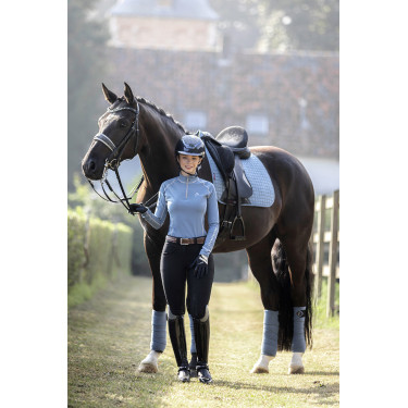 Tapis LeMieux Suede Dressage Square Ice blue Bleu