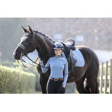 Tapis LeMieux Suede Dressage Square Ice blue Bleu